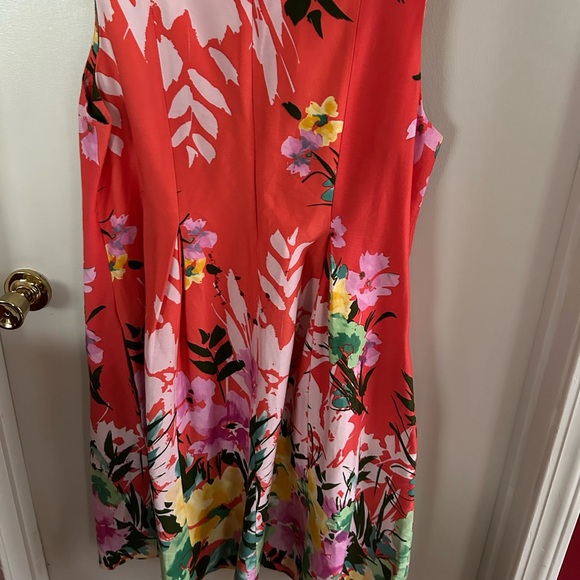 Robbie Bee coral & pink tropical dress - Picture 4 of 6